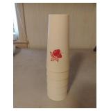 Vintage Nasco strawberry plastic tumblers. Set of