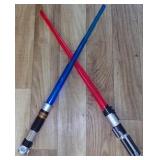 (2) Star Wars Light Sabers - Red & Blue