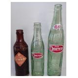 Vintage Glass Soda Pop Bottle Lot -  Brown Amber