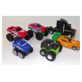 Small Toy Car Lot w/ John Deere Truck, Hot Wheels