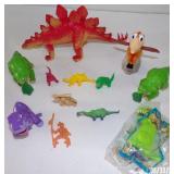 Lot of Toy Dinosaurs, Caveman & Indian