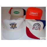 (4) Baseball Hats Caps - Lowe's, Scott's, Red