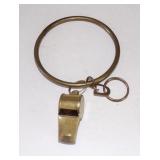 Vintage Brass Jailers Key Ring Policeman's