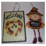Autumn Blessings & Fall Welcome Hanging Sign