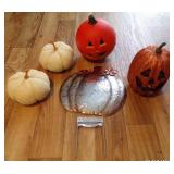Lot of Decorative Pumpkins - Basketball Lights Up