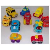 Small Toy Car Lot Including Tonka, School Bus +