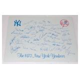 Vintage Facsimile Signed 1977 New York Yankees