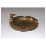 Vintage Brass Ashtray w/ Bird
