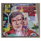 Vintage 1977 Six Million Dollar Man Book & Record