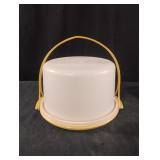 vintage Tupperware Harvest Gold Cake/Pie Carrier