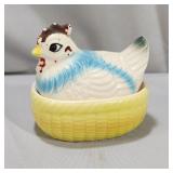 Vintage Ceramic Hen on Nest