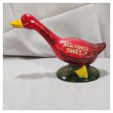 Cast Iron Red Goose Shoes Bank