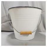 White Enamel Bucket