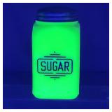 McKee Glass Uranium Custard Sugar Shaker