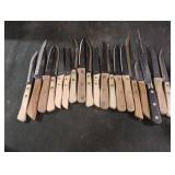 Wooden handled knives