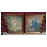 Vintage Framed Print,Pinkie Lithograph by Thomas