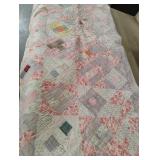 Vintage handmade quilt. Need repair 76 x 72