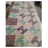 Vintage handmade quilt. Need repair. 76 x 68