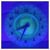 Green Depression Uranium Glass Clock