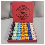 Akro Agate Glass Marbles in Box