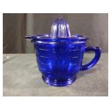 Vintage Cobalt Blue Glass Measuring 2 Cup with