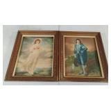 vintage framed set of decorative art prints