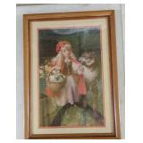 Vintage Blonde Little Red Riding Hood & Wolf