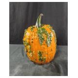 Unique homegrown pumpkin sprayed with schlack. NO