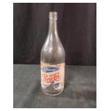vintage clear glass Pepsi-Cola soda bottle
