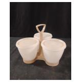 Vintage Tupperware condiment caddy server