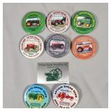 9pcs. Tractor Show Buttons and Tag