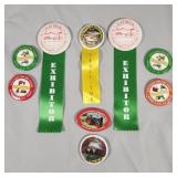 9pcs. Tractor Show Buttons and Ribbons