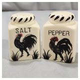 Ceramic Rooster Shaker Set  (Made in Japan)
