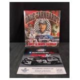 Nascar Dale Earnhardt calenders and memorabilia.