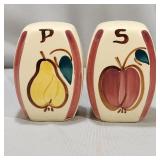 Purinton Pottery "Fruits" Shaker Set