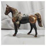 Large Copper Toned Metal Horse
