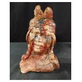 vintage swirled marbled resin Native American