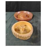 Vintage wood nut bowls