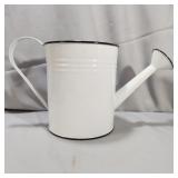 White Enamel Watering Can