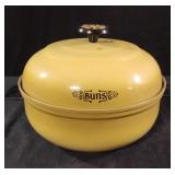 vintage Mirro aluminum bun warmer in harvest