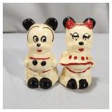 Vintage Mickey & Minnie Shaker Set