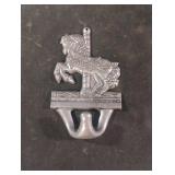 vintage silver-tone cast metal carousel horse