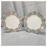 (2) Waterford "Lismore Lace Platinum" Salad