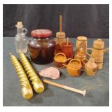 Vintage home decor, miniatures, candles etc