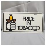 Vintage RJR "Pride in Tobacco" Vanity Plate