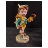 Vintage Large Ceramic Figurine of German Boy with