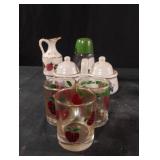 Vintage salt shaker, oil cruette and more .