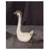 vintage hand-blown art glass swan figurine