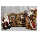 4pcs. Pecan Santa Theme Figures