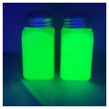 Pr. McKee Glass Uranium Jadeite Shakers